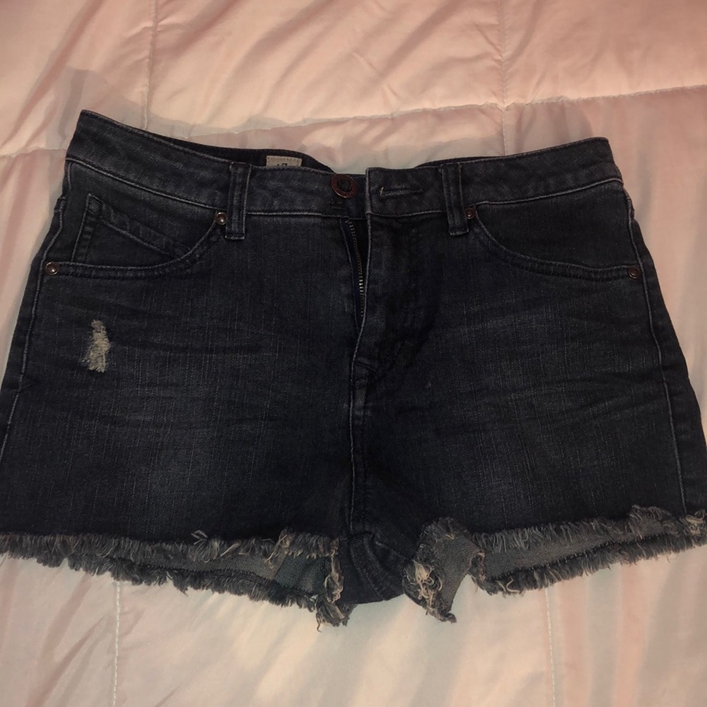 quiksilver high rise jean shorts